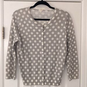 J Crew Polka Dot Cardigan